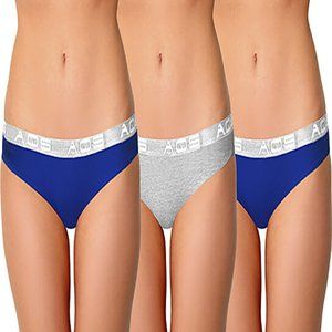aqs Ladies Cotton Bikini Underwear - 3 Pack-Large